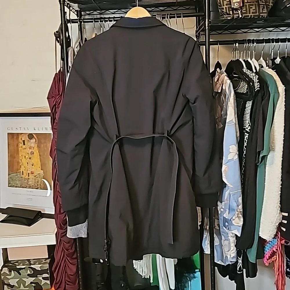 SOLD 💔 PRADA Vintage Nylon Belted Trench Coat - Picture 8 of 12